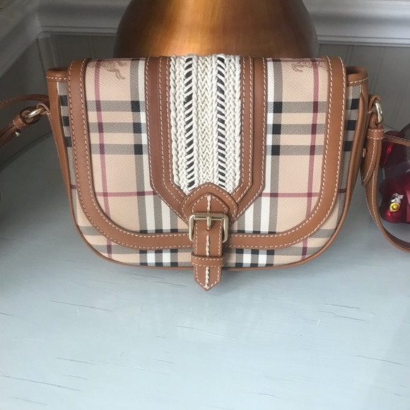 Burberry Handbags - Final⚡️Burberry Haymarket rope webbing crossbody